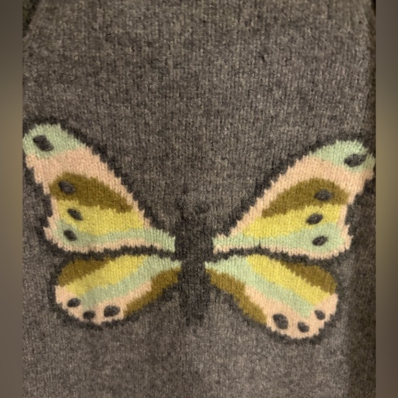 Free People Charcoal Sweater with Butterfly Design - Picture 5 of 5